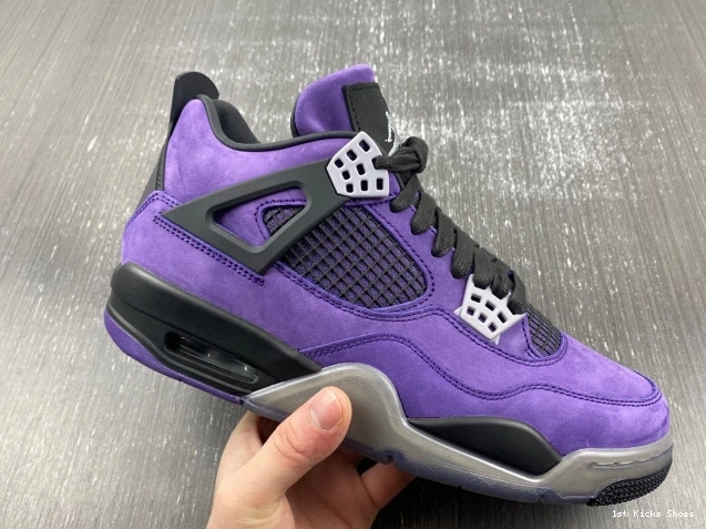1st Kicks Shoes 4 Suede x Air Scott Jordan Travis Purple 0723